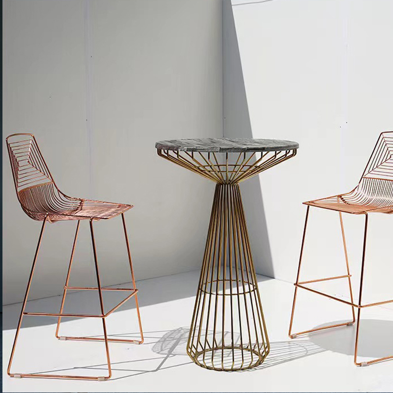 Wire chair and table